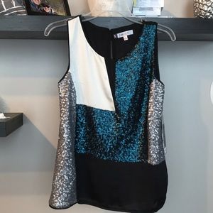 DONATING TOMORROW NWT Jennifer Lopez sequin top